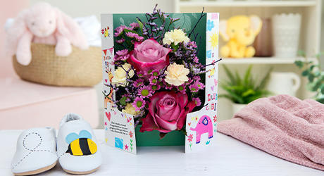 New Baby Flowers & Personalised Cards