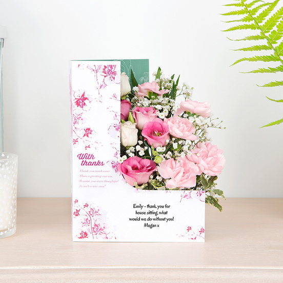 Heartfelt Thanks — Flowercard - Sending floral hugs