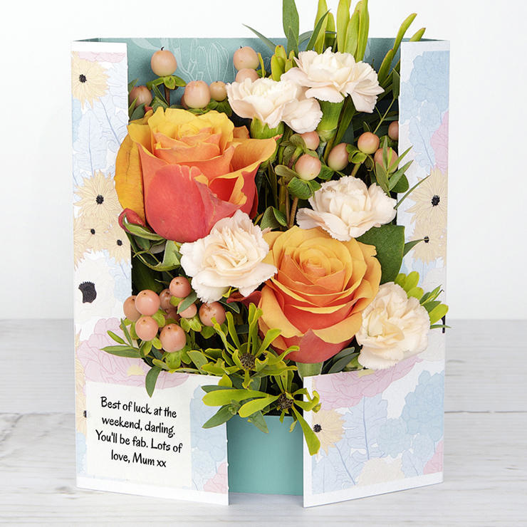 Peach Satin Flowercard